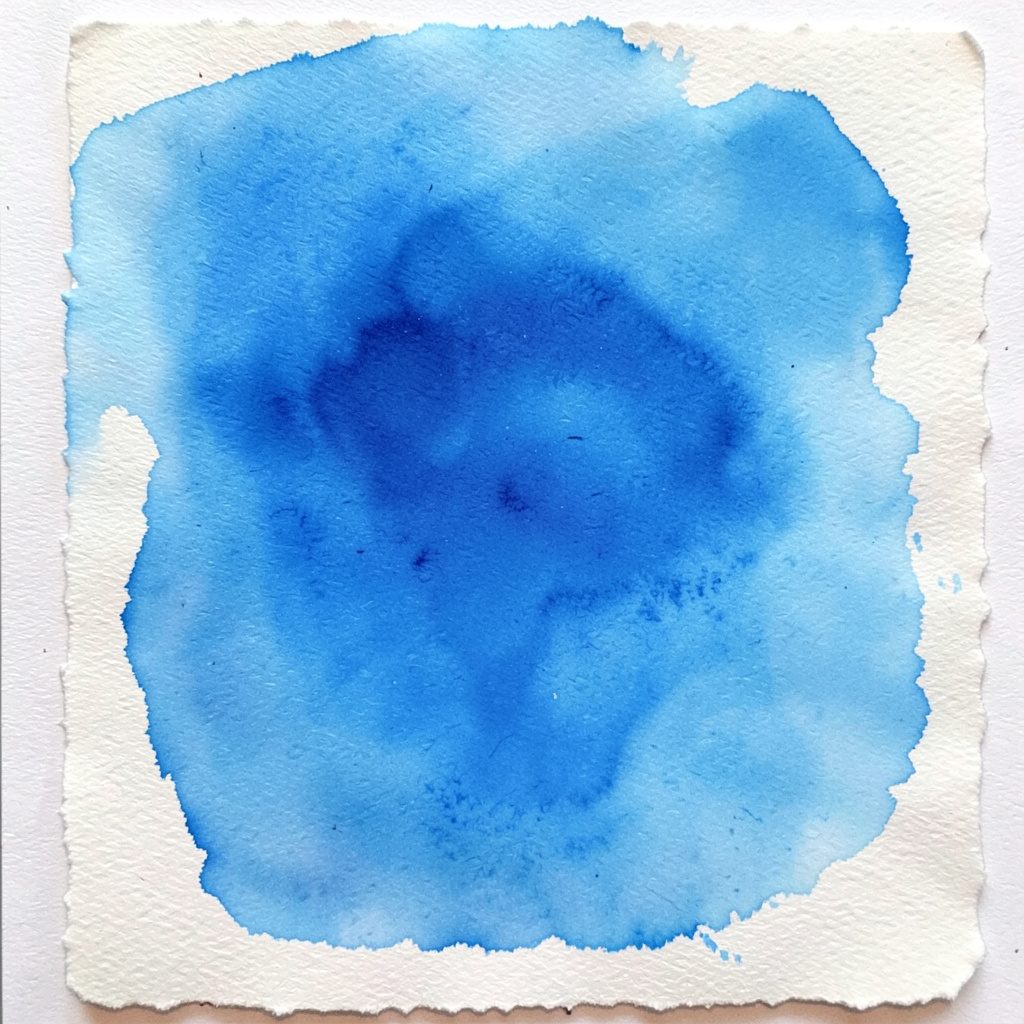 Soft watercolour painting of an open book glowing with warm amber light against a deep blue background, calm and reflective mood
